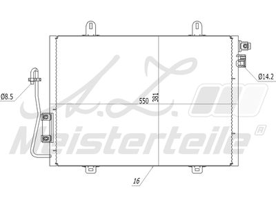 кондензатор, климатизация A.Z. Meisterteile AZMT-45-030-1173