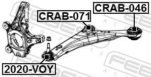 Подвеска, рычаг независимой подвески колеса CRAB-046