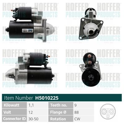 HOFFER Startmotor / Starter (H5010225)