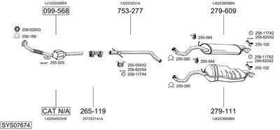 SISTEM DE ESAPAMENT BOSAL SYS07674