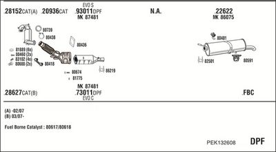 SISTEM DE ESAPAMENT WALKER PEK132608