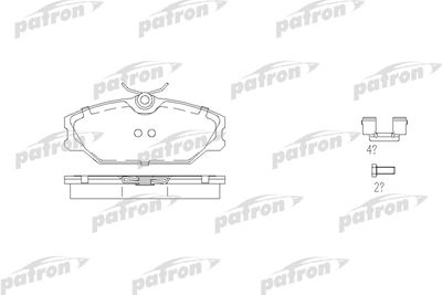 Комплект тормозных колодок, дисковый тормоз PATRON PBP1420 для RENAULT SCÉNIC