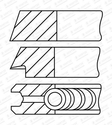 SET SEGMENTI PISTON GOETZE ENGINE 0810940030 1