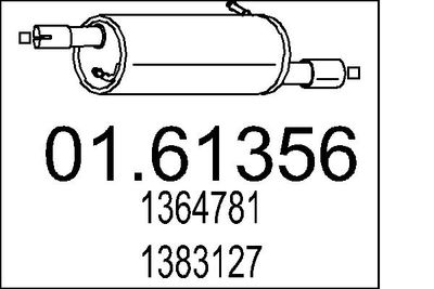 MTS 01.61356 Глушитель выхлопных газов  для FORD FIESTA V (JH_, JD_) ST150