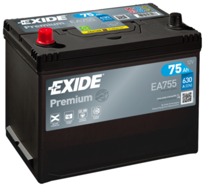 Стартерная аккумуляторная батарея EXIDE EA755 для CHEVROLET NUBIRA