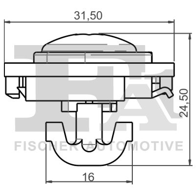 Clip, listwa ochronna FA1 21-40065.5