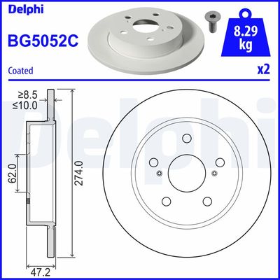 DISC FRANA DELPHI BG5052C