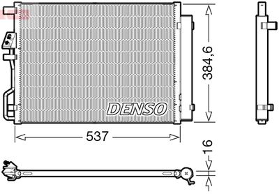 Конденсатор, кондиционер DENSO DCN41021 для HYUNDAI TUCSON