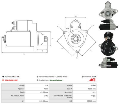 STARTER AS-PL S0273SR 4