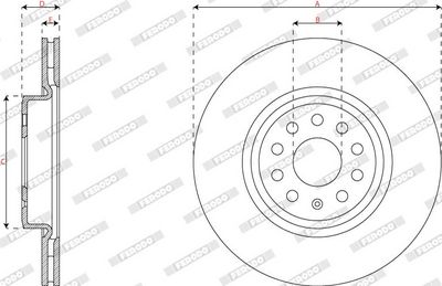 BREMSSCHEIBE FERODO DDF3101C 2