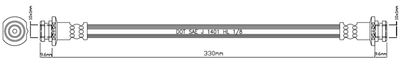 MOTAQUIP VBJ290 Тормозной шланг  для NISSAN PRIMERA Hatchback (P11) 2.0 16V