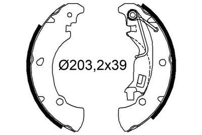 Комплект тормозных колодок VALEO 564250 для FIAT IDEA