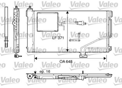 VALEO 817849 Радіатор кондиціонера для MERCEDES-BENZ (Мерседес)