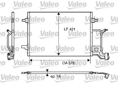 VALEO 817840 Радиатор кондиционера  для VW PASSAT (Фольцваген Пассат)