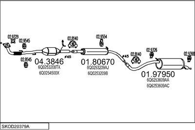 SISTEM DE ESAPAMENT MTS SKOD20379A013363