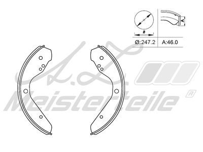 комплект спирачна челюст A.Z. Meisterteile AZMT-44-026-1325