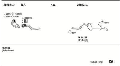 Układ wydechowy WALKER REK054943