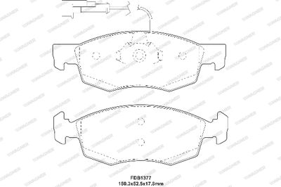 Комплект тормозных колодок, дисковый тормоз WAGNER WBP20907A для FIAT PALIO
