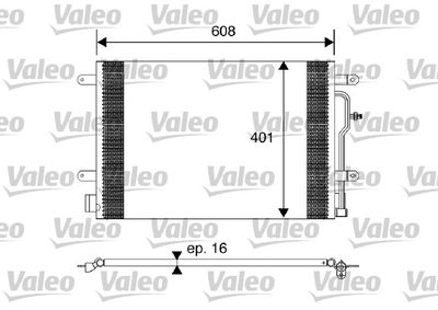 VALEO 817569 Радиатор кондиционера  для AUDI A4 (Ауди А4)
