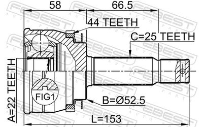 Joint Kit, drive shaft 1210-ACCA44