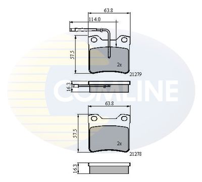COMLINE CBP11060 Тормозные колодки и сигнализаторы  для PEUGEOT 406 купе (8C) 2.0 16V