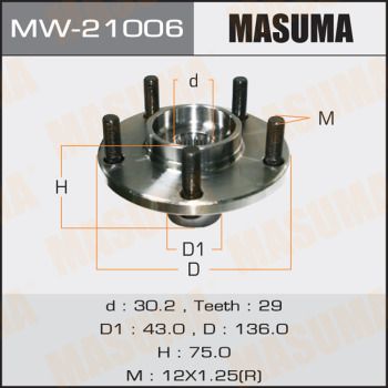 MASUMA MW-21006 Подшипник ступицы для NISSAN MAXIMA / MAXIMA QX V (A33)