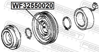 RULMENT ARBORE COMPRESOR FEBEST WF32550020 1