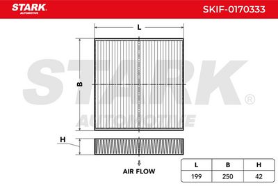 Филтър купе (поленов филтър) STARK SKIF-0170333
