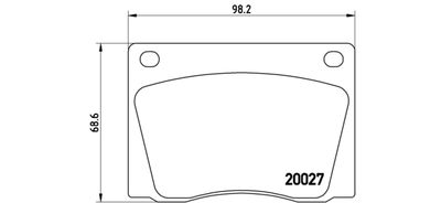 Комплект тормозных колодок, дисковый тормоз BREMBO P 36 001 для MERCEDES-BENZ HECKFLOSSE