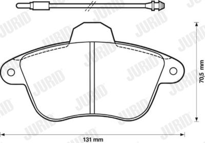 Комплект тормозных колодок, дисковый тормоз JURID 571733D для PEUGEOT 605