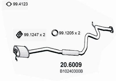 ASSO 20.6009 Глушитель выхлопных газов  для MAZDA 121 I (DA) 1.1