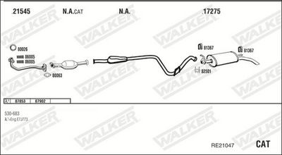 SISTEM DE ESAPAMENT WALKER RE21047