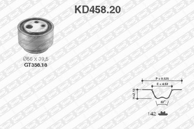 KD45820 SNR Комплект ремня ГРМ