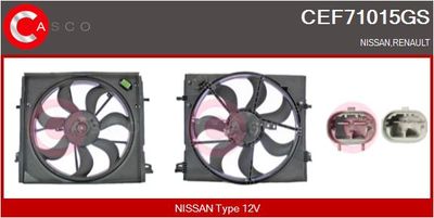 CASCO CEF71015GS Вентилятор системы охлаждения двигателя для NISSAN QASHQAI II SUV (J11, J11_) 1.6 dCi ALL MODE 4x4-i CASCO CEF71015GS Вентилятор системы охлаждения двигателя для NISSAN QASHQAI II SUV (J11, J11_) 1.6 dCi ALL MODE 4x4-i