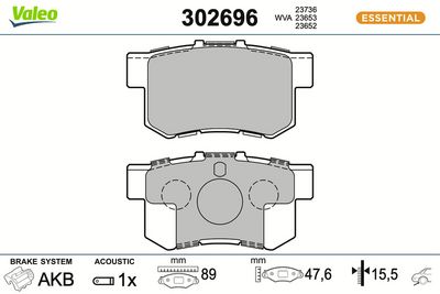 SET PLACUTE FRANA FRANA DISC VALEO 302696