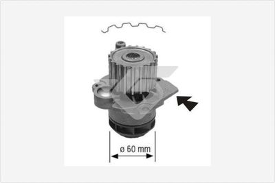 водна помпа, охлаждане на двигателя HUTCHINSON WP0058V