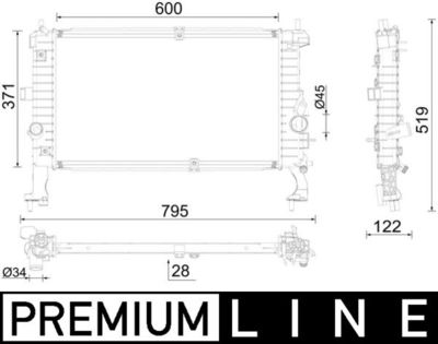 Radiateur - CR2588000P - MAHLE