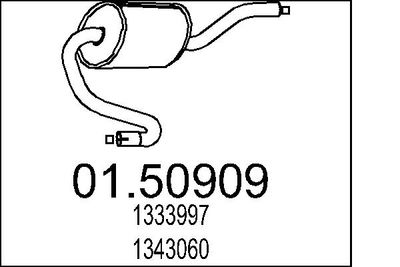 MTS 01.50909 Глушитель выхлопных газов  для FORD FIESTA V (JH_, JD_) ST150