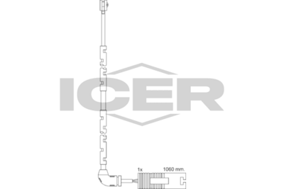 предупредителен контактен сензор, износване на накладките ICER 610719 E C