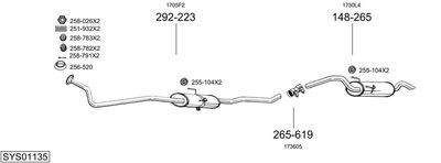 Układ wydechowy BOSAL SYS01135