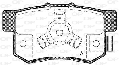 Комплект тормозных колодок, дисковый тормоз OPEN PARTS BPA0325.04 для ACURA RDX
