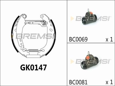 Комплект тормозных колодок BREMSI GK0147 для RENAULT RAPID