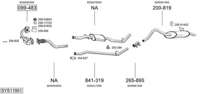 Układ wydechowy BOSAL SYS11951