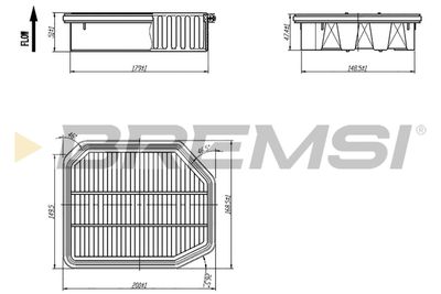 BREMSI FA1089 Воздушный фильтр  для HONDA HR-V (Хонда Хр-в)