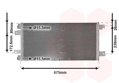 VAN WEZEL 21005074 Радиатор кондиционера  для JEEP PATRIOT (Джип Патриот)