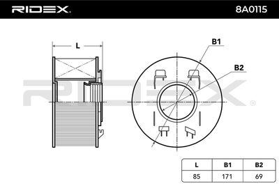 въздушен филтър RIDEX 8A0115