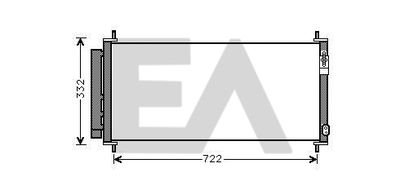 Конденсатор, кондиционер EACLIMA 30C26047 для HONDA INSIGHT