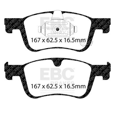комплект спирачно феродо, дискови спирачки EBC Brakes DPX2505
