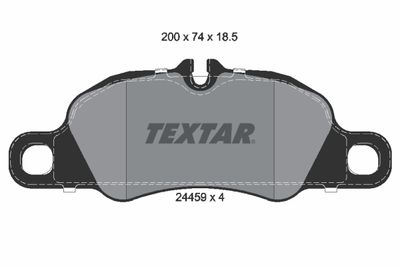 Комплект тормозных колодок, дисковый тормоз TEXTAR 2445901 для PORSCHE 718