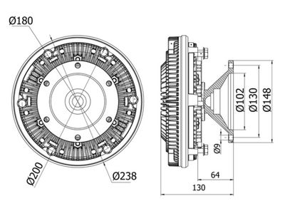 Koppeling, radiateurventilator - CFC10000S - MAHLE